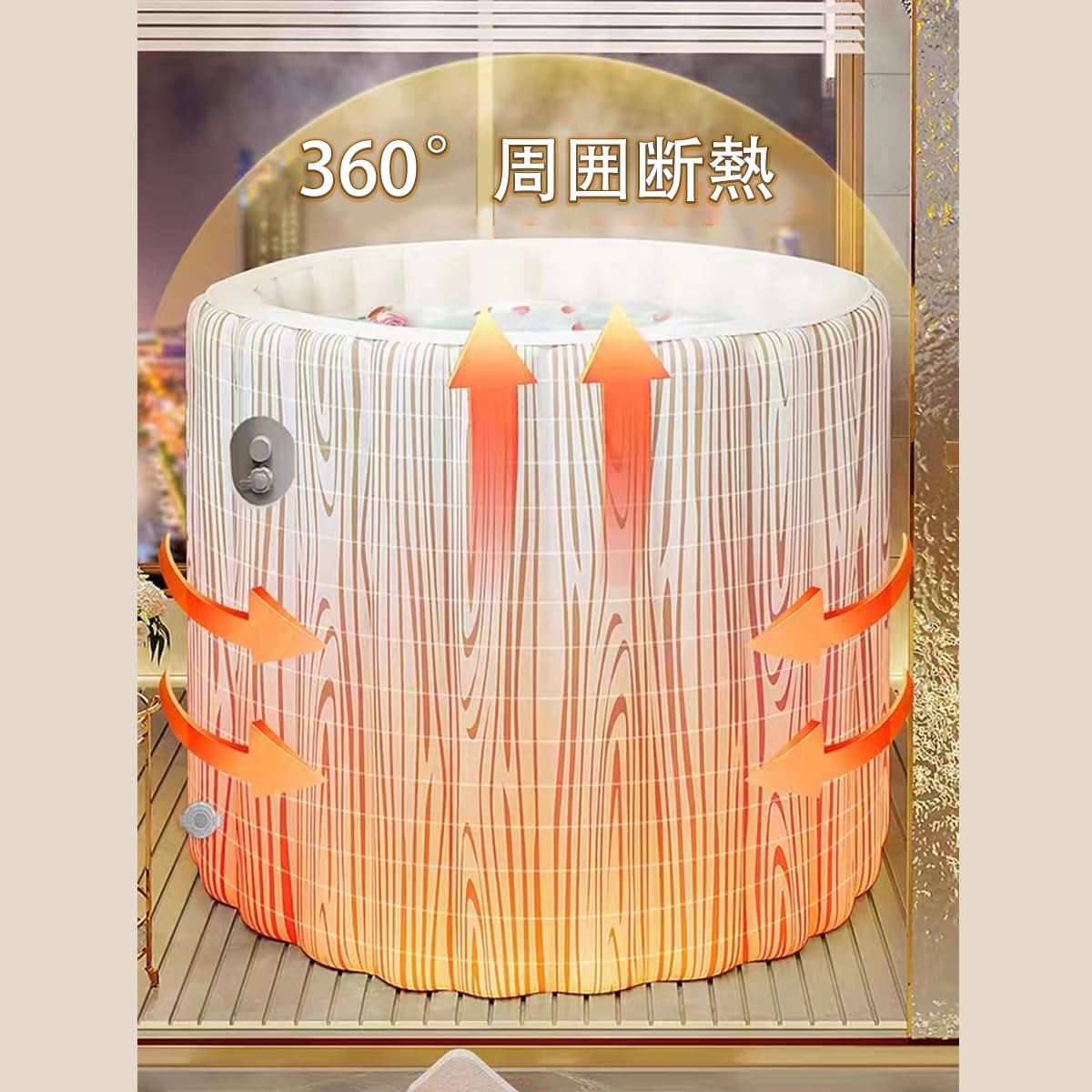 折りたたみ式携帯用インフレータブル成人用バスタブ（ホーム SPA 専用） 折りたたみ式携帯用インフレータブル成人用バスタブ（ホーム SPA